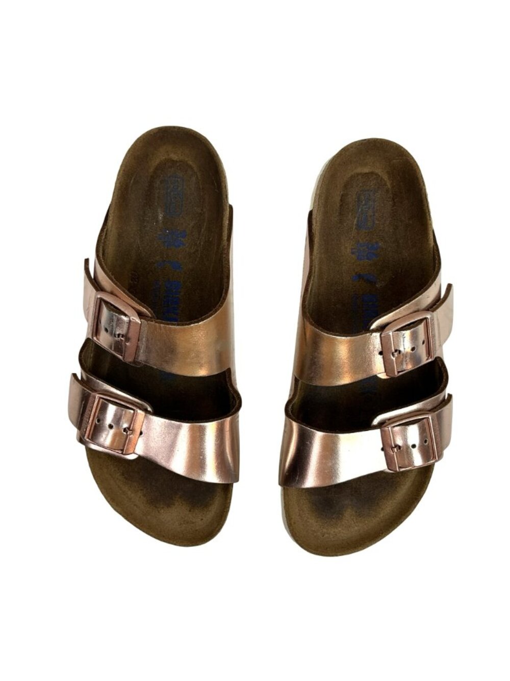 Birkenstock Arizona Rose Gold Double Buckle Slide Sandals Womens Size 5 EU 36 Ma - Picture 4 of 16